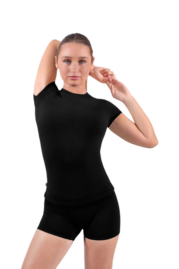 Fitted Side Pleated T-shirt