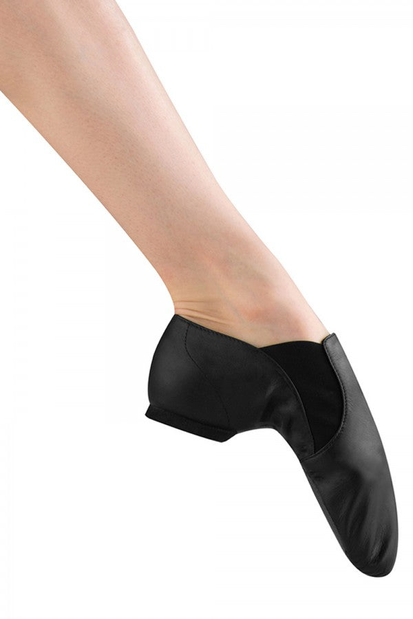 Zapatillas De Baile Bloch Elasta Bootie Para Mujer - Cuero, Suela Dividida, Puntera EVA, Ajuste Elástico Sin Cordones
